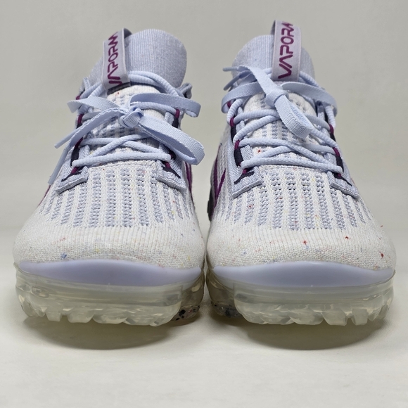 Nike Air Vapormax 2021 Flyknit Shoes Football Grey Hot Fuchsia Youth Size 7Y New - Picture 8 of 10